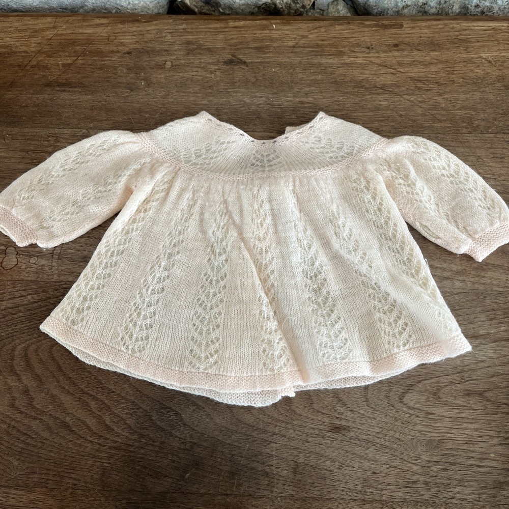 Fawn Fashions Girls Handmade‎ Blouse, Julius Berger Wool Thin Lace Sweater 3-6m - Picture 14 of 16